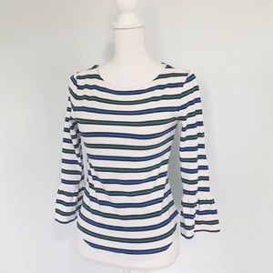 Ann Taylor striped bell sleeved top.